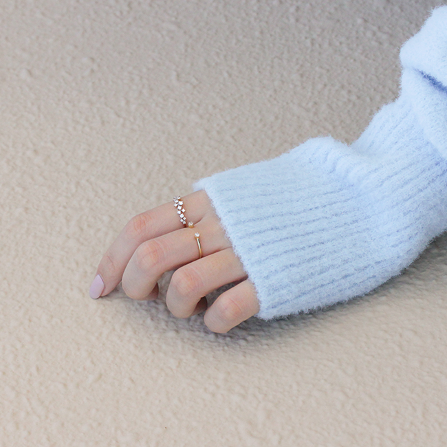 Sparkle open diamond ring